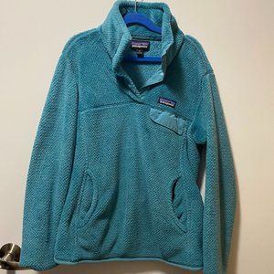 Blue Patagonia Fleece Quarter-zip Jacket/Sweater